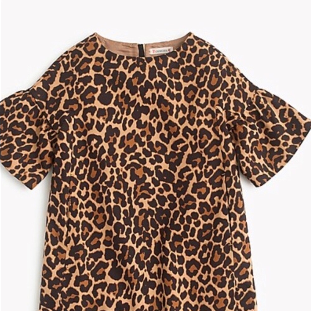 Crewcuts Shift Dress In Sandy Leopard